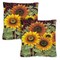 Toland Home Garden Set of 2 Sunflower Outdoor Patio Throw Pillow Covers 18"